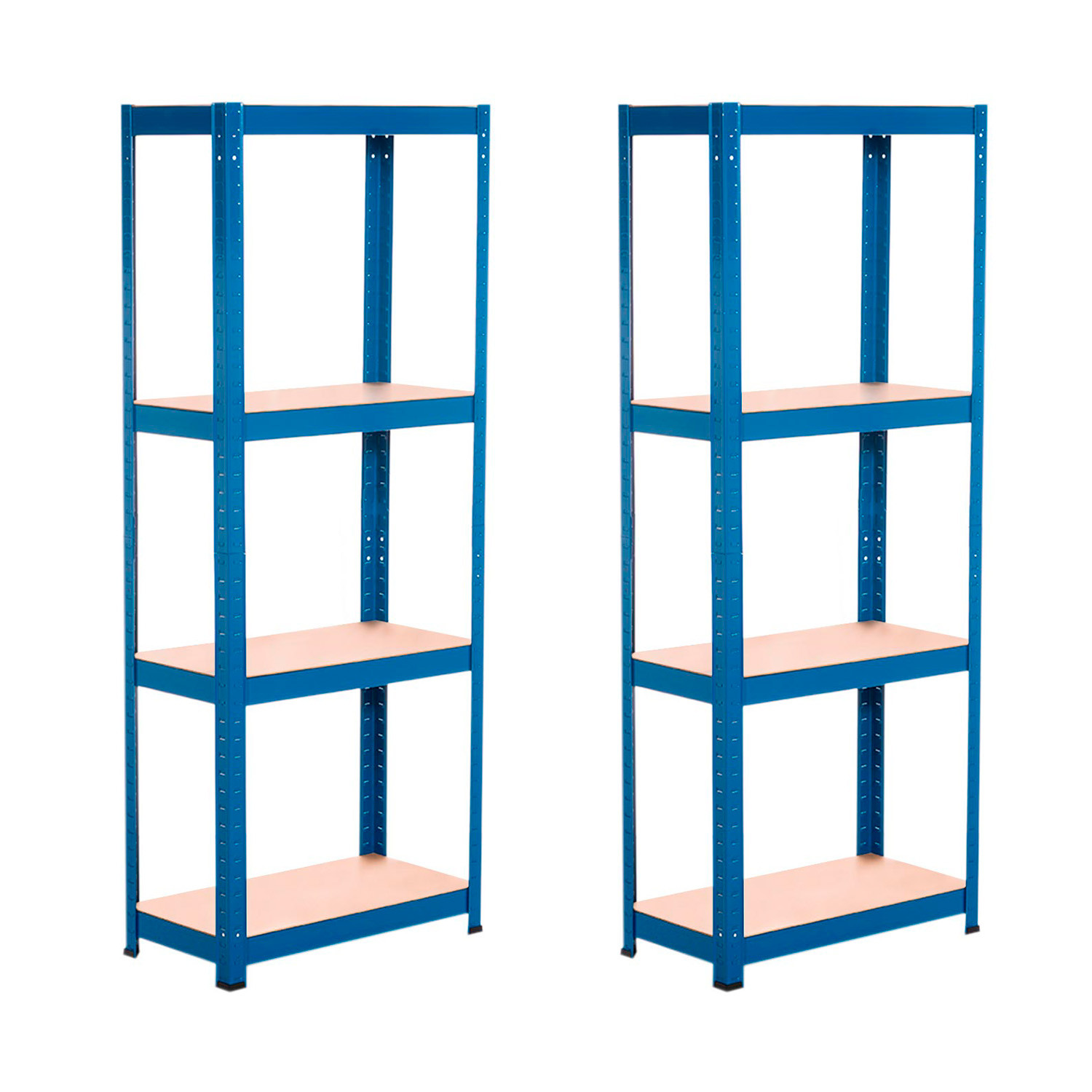 Pack 2 Estanterías Metálicas con 4 Baldas Ajustables 148x60x30cm 240Kg Thinia Home Estanterías 1